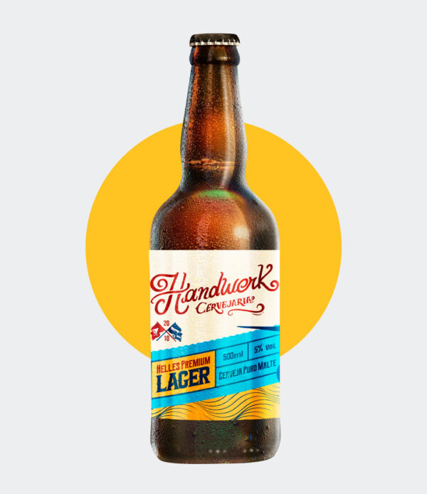 Cerveja Helles Premium Lager 500ml – Handwerk